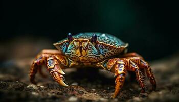 en danger Crabe vitalité dans tropical mer la vie généré par ai photo