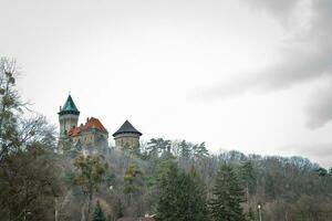 la slovaquie Château avec forêt photo