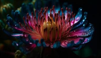 vibrant gerbera Marguerite dans aquatique étang croissance généré par ai photo