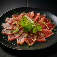 thon carpaccio plat photo