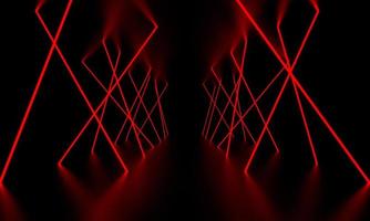 lumière laser rouge lueur dans la pièce sombre 3d illustration photo