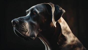 mignonne chiot portrait, un animal proche en haut généré par ai photo