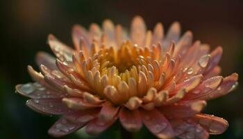 vibrant gerbera Marguerite dans l'automne lumière du soleil modèle généré par ai photo