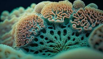 multi coloré aquatique la vie décore le tropical récif généré par ai photo