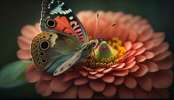 la nature beauté dans vibrant couleurs de fragile créatures généré par ai photo