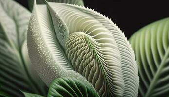 feuille modèle abstrait Contexte plante forme décoration beauté généré par ai photo