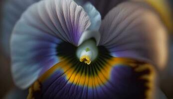 la nature élégance dans proche en haut violet orchidée beauté généré par ai photo