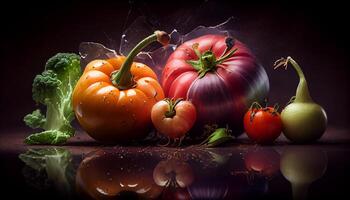 citrouille et Frais des légumes en bonne santé nourriture ,génératif ai photo