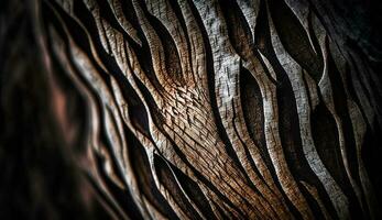 bois planche abstrait conception texturé avec arbre modèle généré par ai photo