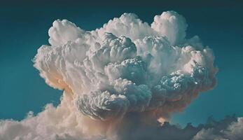 ciel fantaisie éclatement avec de mauvais augure cumulus des nuages généré par ai photo