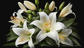 beauté dans Frais fleurs, proche en haut élégance ,génératif ai photo