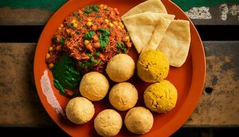 Frais repas de bœuf, pimenter, et des légumes ,génératif ai photo