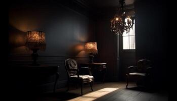 moderne élégance se rencontre vieux façonné confort dans luxueux Accueil intérieur conception généré par ai photo