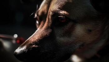 mignonne chiot portrait, fidèle ami à la recherche amusement généré par ai photo