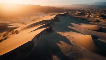 majestueux Montagne intervalle ondulations dans aride climat généré par ai photo