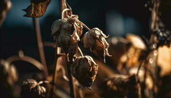 mûr biologique fruit bloque de feuillu branche généré par ai photo