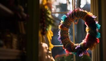 coloré perle Collier symbolise indigène culture beauté généré par ai photo