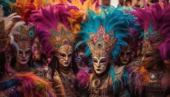 vibrant couleurs, traditionnel vêtements, dansant, et joie généré par ai photo