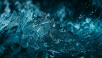 transparent quartz cristal reflète beauté dans la nature conception généré par ai photo