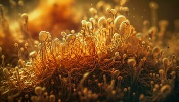 macro sous-marin plante révèle floral beauté sous généré par ai photo