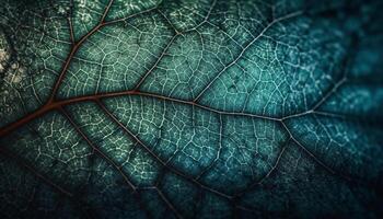 feuille veine brille avec vibrant botanique beauté généré par ai photo