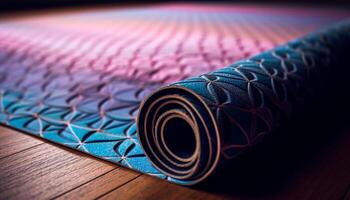 texturé élégance dans moderne yoga tapis conception généré par ai photo