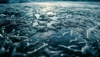 hiver vague reflète étourdissant texturé beauté de la nature généré par ai photo