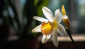 été beauté dans la nature une Célibataire orchidée généré par ai photo