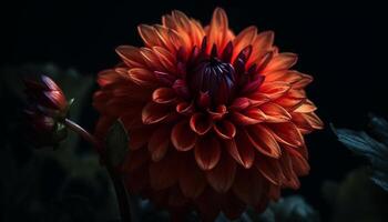 vibrant dahlias Floraison dans formel jardin oasis généré par ai photo