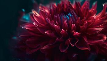 vibrant pétales de une dahlia, une cadeau de la nature beauté généré par ai photo