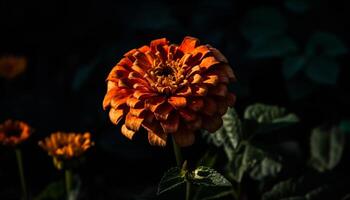 vibrant dahlia fleurir, Célibataire fleur, multi coloré pétales, proche en haut macro généré par ai photo