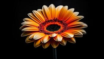 vibrant Jaune gerbera Marguerite, une Célibataire fleur de beauté dans la nature généré par ai photo