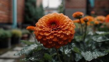 vibrant multi coloré fleur tête dans proche en haut vitrines la nature beauté généré par ai photo