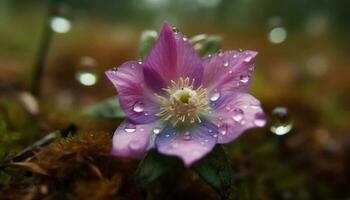 Frais rose pétales de une Célibataire fleur dans macro proche en haut généré par ai photo