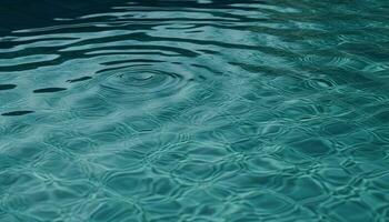 abstrait vague modèle sur bleu l'eau surface, reflétant la nature beauté généré par ai photo