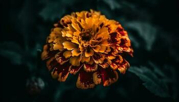 vibrant Jaune Marguerite, une Célibataire fleur mettant en valeur Naturel beauté généré par ai photo