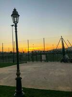 spectaculaire vue de le lever du soleil de le proche stade photo