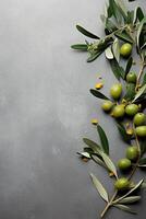 une photo de un minimaliste Olives Contexte. ai génératif