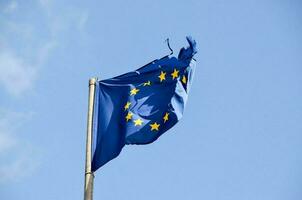 européen syndicat drapeau agitant photo