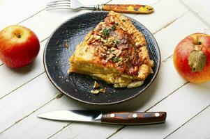 Quiche ouvert Pomme tarte photo