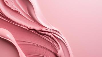 bubblegum rose se maquiller, beauté produit texture comme abstrait maquillage cosmétique arrière-plan, écrasé produits de beauté, génératif ai photo