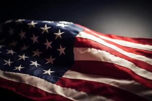 Etats-Unis drapeau ai généré américain indépendance journée photo