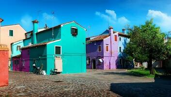 brillant coloré Maisons photo