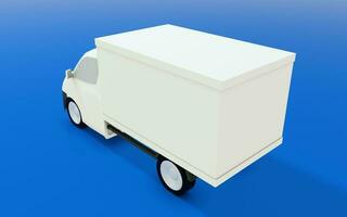 un camion voiture illustration. grand-max auto. la logistique transport. 3d le rendu. photo