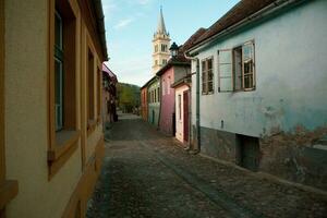 une magnifique médiéval citadelle ville de soupirant dans le cœur de Roumanie, Transylvanie Voyage destination dans est L'Europe . photo