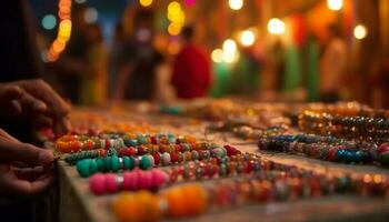 vibrant Fait main bijoux, une parfait souvenir cadeau généré par ai photo