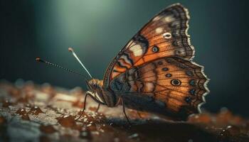 vibrant papillon aile modèle dans Naturel beauté généré par ai photo