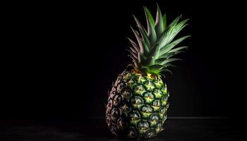 juteux ananas tranche, une sucré et en bonne santé tropical casse-croûte généré par ai photo