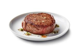 Stock photo de wagyu du boeuf steak rôti dans assiette nourriture la photographie génératif ai