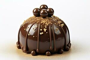 Chocolat Balle gâteau professionnel nourriture la photographie ai généré photo